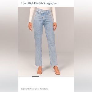 Abercrombie The 90’s straight ultra high rise jeans